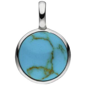 Anhnger 925 Sterling Silber 1 Trkis-Imitation