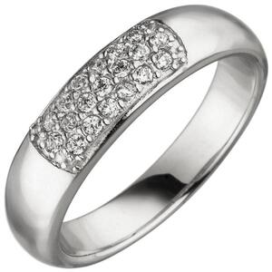Damen Ring 925 Sterling Silber mit 19 Zirkonia (Gr��e: 56)