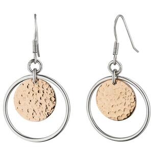 Ohrh�nger 925 Sterling Silber bicolor vergoldet Ohrringe Silberohrringe