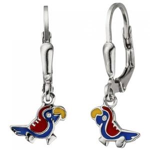 Kinder Ohrh�nger Papagei 925 Sterling Silber Ohrringe Kinderohrringe