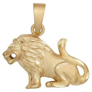 Anhnger Sternzeichen Lwe 925 Sterling Silber gold vergoldet matt