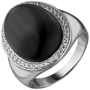 Damen Ring 925 Sterling Silber 1 Monstein-Imitation 38 Zirkonia (Gr��e: 54)