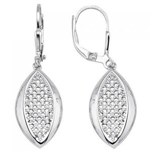 Ohrh�nger 925 Sterling Silber 78 Zirkonia Ohrringe Boutons Silberohrringe