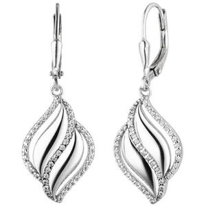 Ohrh�nger 925 Sterling Silber 86 Zirkonia Ohrringe Boutons Silberohrringe