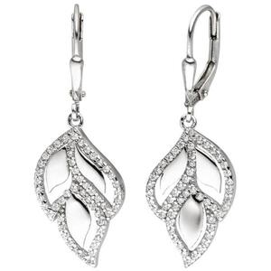 Ohrh�nger 925 Sterling Silber 104 Zirkonia Ohrringe Boutons Silberohrringe
