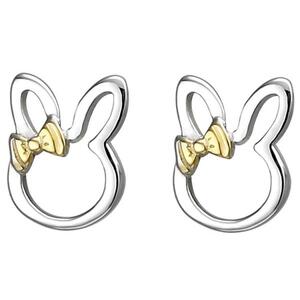 Kinder Ohrstecker Hase 925 Sterling Silber bicolor vergoldet Ohrringe