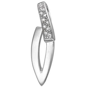 Anh�nger 925 Sterling Silber matt 10 Zirkonia Silberanh�nger
