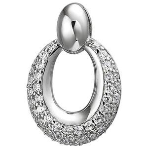 Anh�nger oval 925 Sterling Silber 50 Zirkonia Silberanh�nger