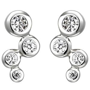 Ohrstecker 925 Sterling Silber mit 8 Zirkonia Ohrringe Silberohrringe