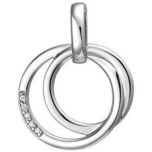 Anh�nger 925 Sterling Silber 5 Zirkonia 17,6 mm breit Silberanh�nger