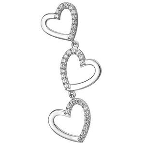 Anhnger Herzen 925 Sterling Silber 35 Zirkonia Silberanhnger