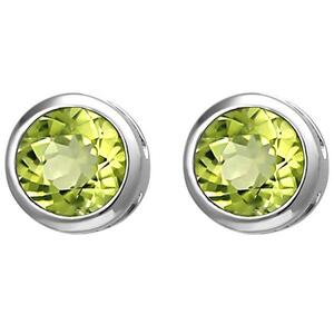 Ohrstecker 925 Sterling Silber 2 Peridote gr�n Ohrringe