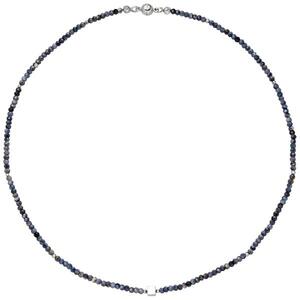 Halskette Kette mit Safir-Rondell und Hmatin 43 cm
