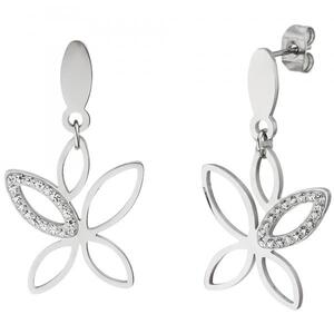 Ohrh�nger Edelstahl mit 36 Kristallen Ohrringe