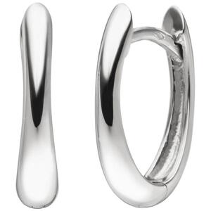 Creolen 750 Gold Wei�gold oval