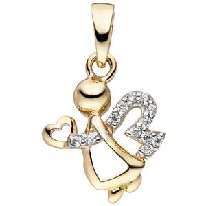 Anh�nger Engel 333 Gold Gelbgold 12 Zirkonia