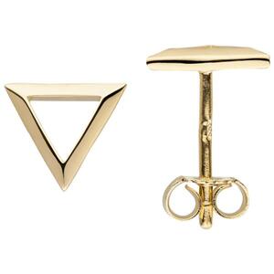 Ohrstecker Dreieck 333 Gold Gelbgold Ohrringe