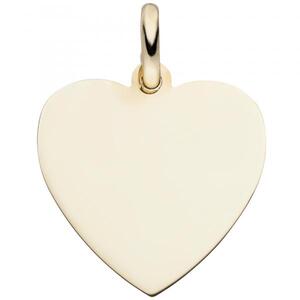 Anh�nger Gravurplatte Herz 333 Gold Gelbgold