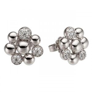 Ohrstecker 585 Gold Wei�gold 42 Diamanten Brillanten