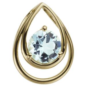 Anh�nger 585 Gold Gelbgold 1 Blautopas
