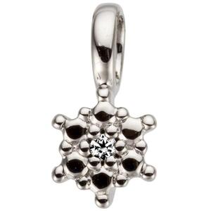 Anh�nger 585 Gold Wei�gold 1 Diamant Brillant 0,01ct.