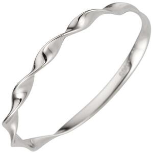 Damen Ring gedreht 585 Gold Wei�gold Goldring (Gr��e: 56)