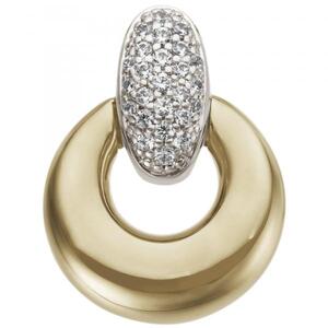 Anh�nger 585 Gold Gelbgold Wei�gold bicolor 25 Diamanten Brillanten