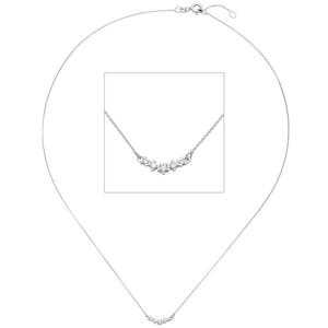 Collier Halskette 585 Gold Weigold 5 Diamanten Brillanten 42 cm