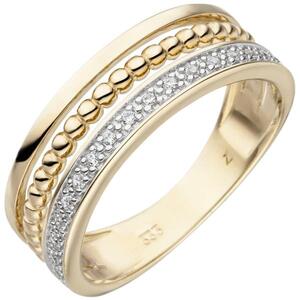 Damen Ring 333 Gelbgold 7 Zirkonia Goldring (Gr��e: 56)