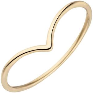 Damen Ring schmal 585 Gelbgold Goldring (Gr��e: 52)