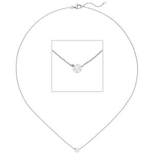 Collier 585 Gold Wei�gold 7 Diamanten Brillanten 45 cm