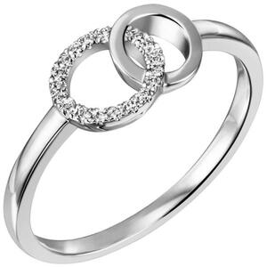 Damen Ring 585 Gold Weigold 17 Diamantengoldring, 7,2 mm breit (Gre: 60)