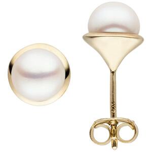 Ohrstecker 925 Sterling Silber gold vergoldet 2 S��wasser Perlen