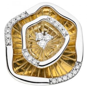 Anhnger 585 Gold Gelbgold bicolor 23 Diamanten Brillanten