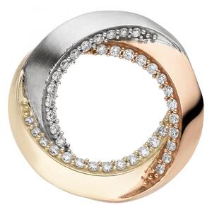 Anh�nger 585 Gelbgold tricolor vergoldet 39 Diamanten Brillanten