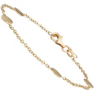Armband mit Plttchen 375 Gold Gelbgold 19 cm