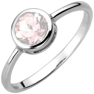 Damen Ring 925 Sterling Silber, 1 Rosenquarz (Gr��e: 56)