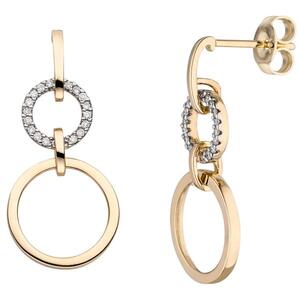 Ohrh�nger 585 Gold Gelbgold 36 Diamanten Brillanten Ohrringe