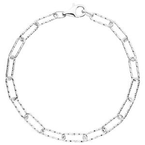 Armband 925 Sterling Silber diamantiert 21 cm Silberarmband