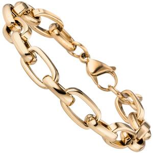 Armband Edelstahl gold-farben beschichtet 22 cm