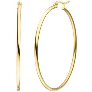 Creolen Edelstahl gelbgoldfarben beschichtet Ohrringe 50 mm