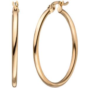 Creolen Edelstahl ros�goldfarben beschichtet Ohrringe 30 mm