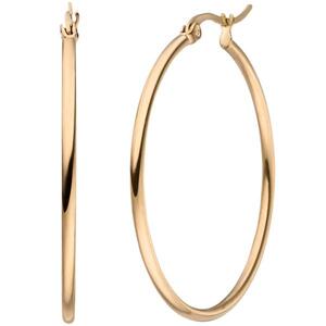 Creolen Edelstahl ros�goldfarben beschichtet Ohrringe 40 mm