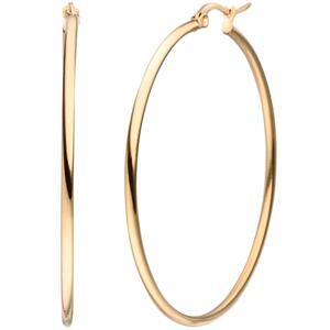 Creolen Edelstahl ros�goldfarben beschichtet Ohrringe 50 mm