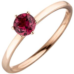 Damen Ring 585 Gold Rotgold 1 Rhodolith (Gr��e: 50)