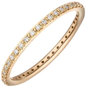 Damen Ring 585 Gold Gelbgold 37 Diamanten Brillanten (Gr��e: 52)