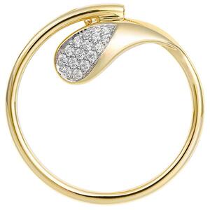 Anh�nger 585 Gold Gelbgold 16 Diamanten Brillanten