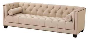 Casa Padrino Designer Sofa Sandfarbig 230 x 85 x H. 72 cm - Luxus Hotel Kollektion
