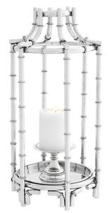 Casa Padrino Kerzenleuchter / Kerzenhalter Silber 30,5 x 30,5 x H. 60,5 cm - Luxus Hotel Restaurant Accessoires