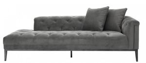 Casa Padrino Luxus Sofa Dunkelgrau Rechtsseitig 220 x 96 x H. 66 cm - Hotel Mbel